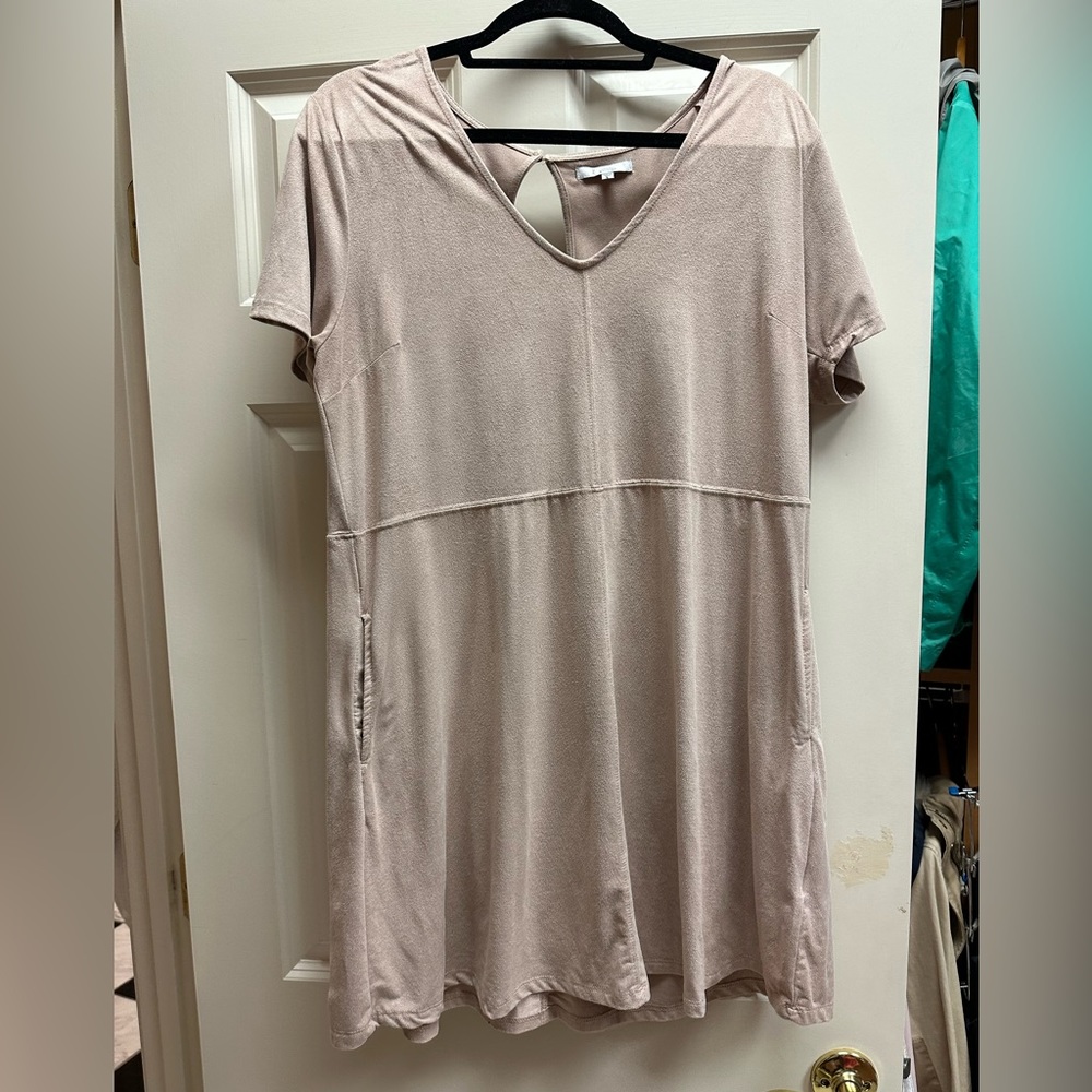 Casual faux suede dress